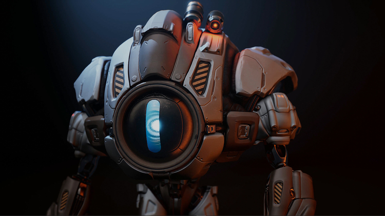 Sci Fi Heavy Bot
