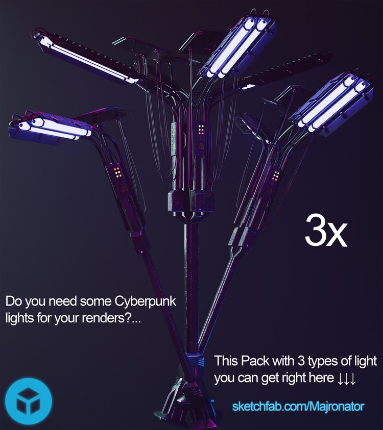 Cyberpunk Street Lights (Pack)