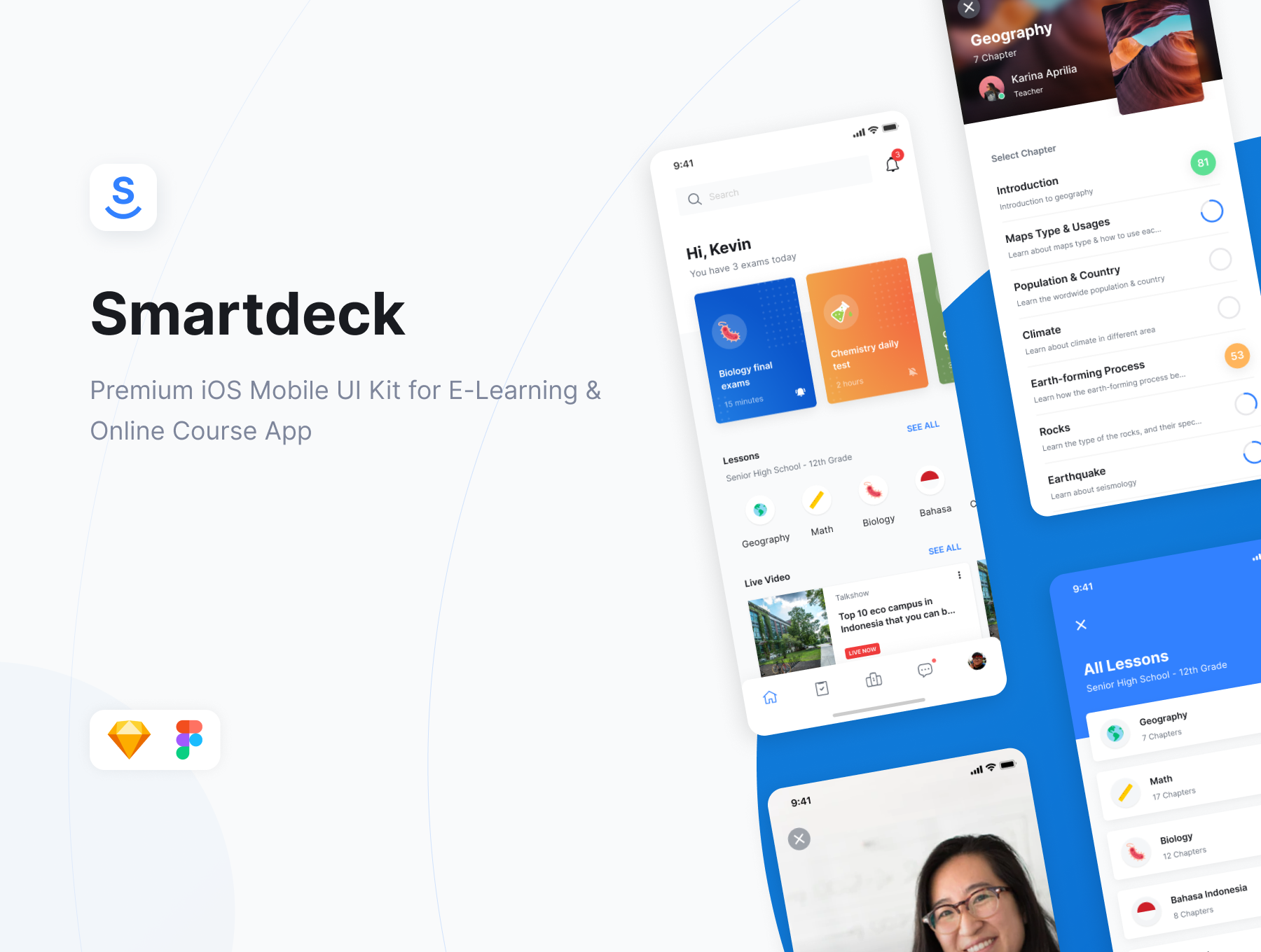 Smartdeck Student Mobile Course E-Learning App UI Kit