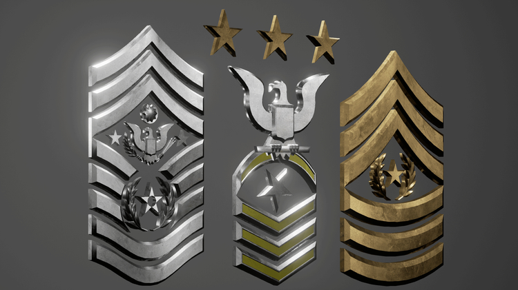 3D Military Insignia Set