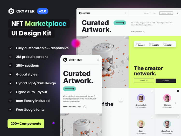 Crypter v.2 - NFT Marketplace UI Kit