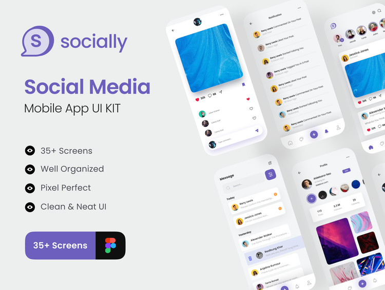 Socially - Social Media App UI Kit