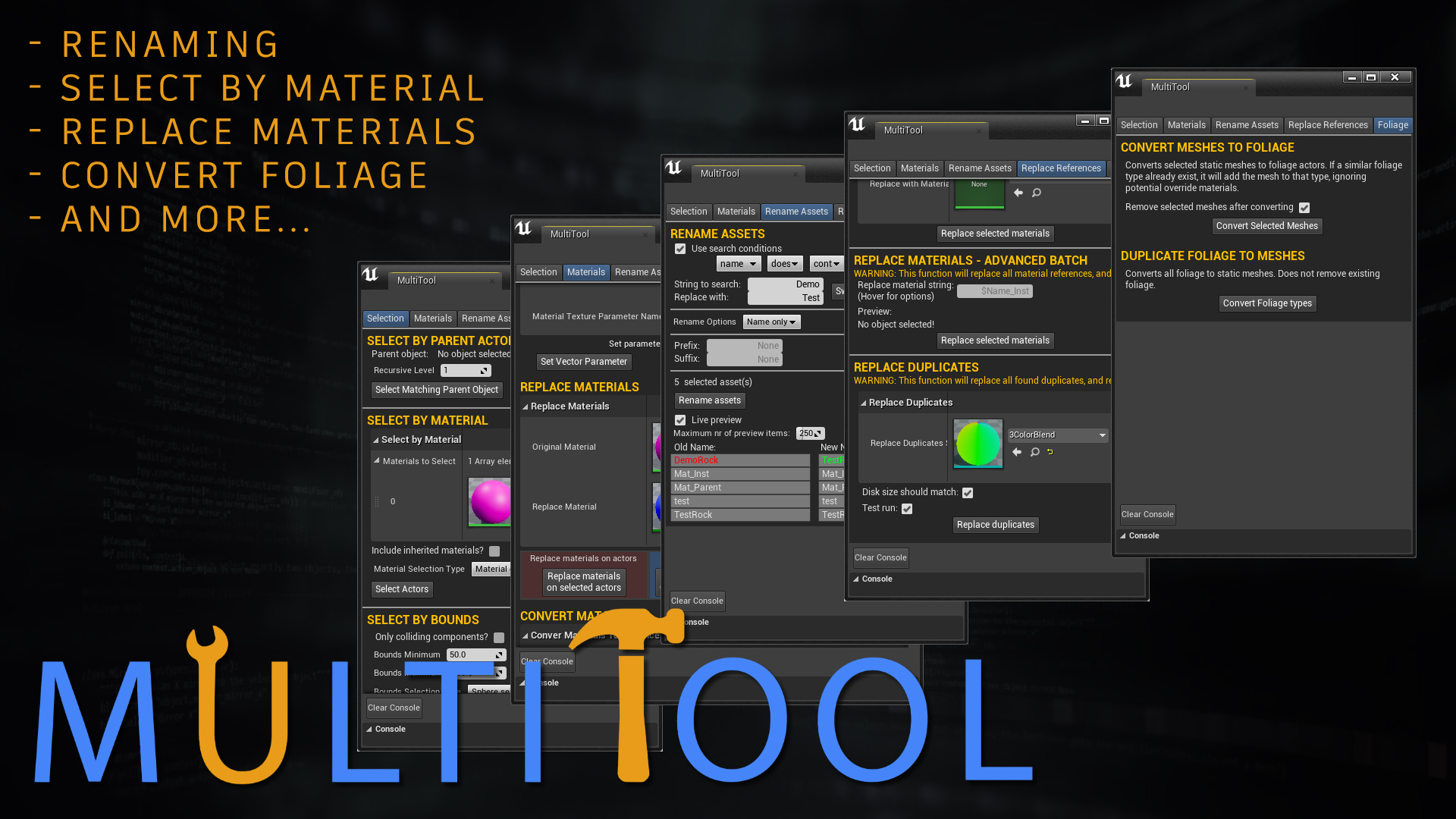 MultiTool - Quick batch operations on assets