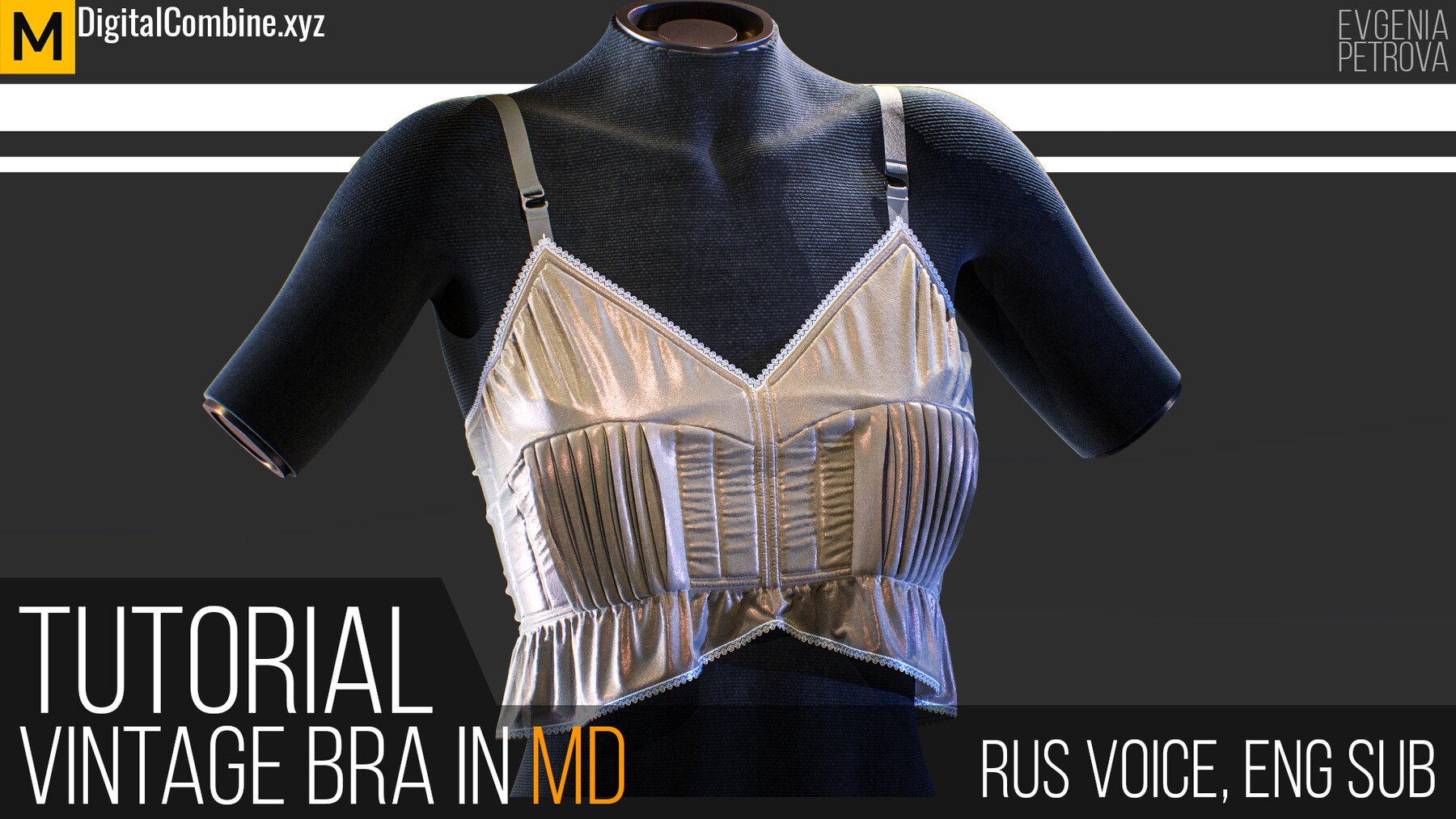 Vintage bra in Marvelous designer