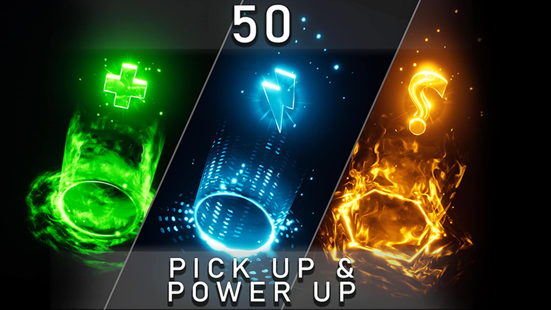 50 Unique Pick Ups and Power Ups VFX Pack