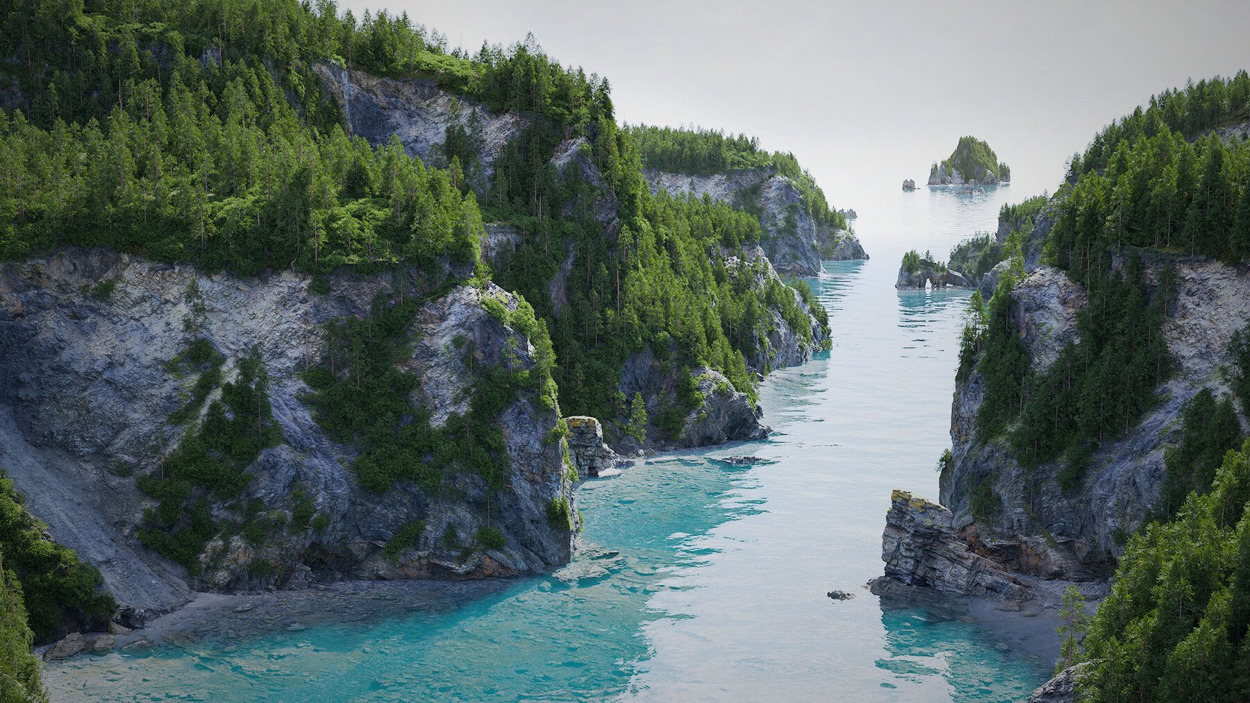 Large Coastal Cliff Scan Collection PBR