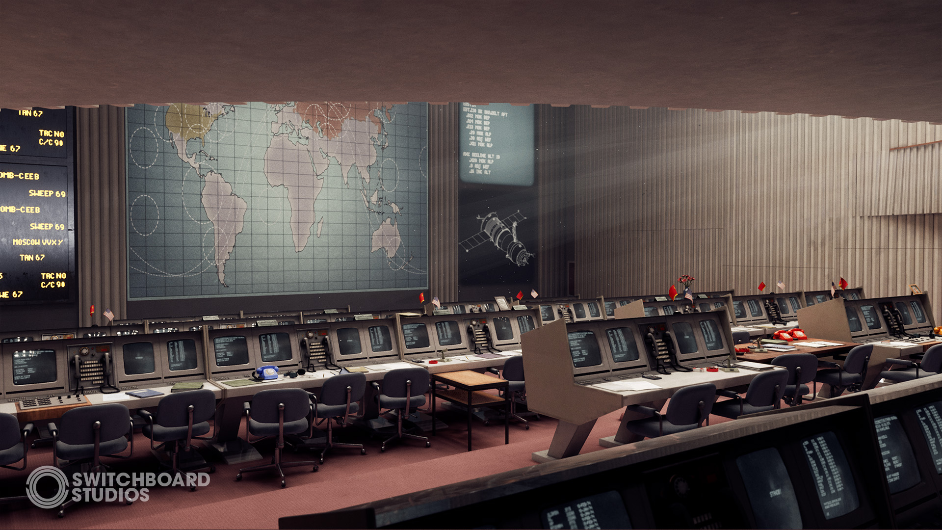 Space Launch Ground Control Command Center