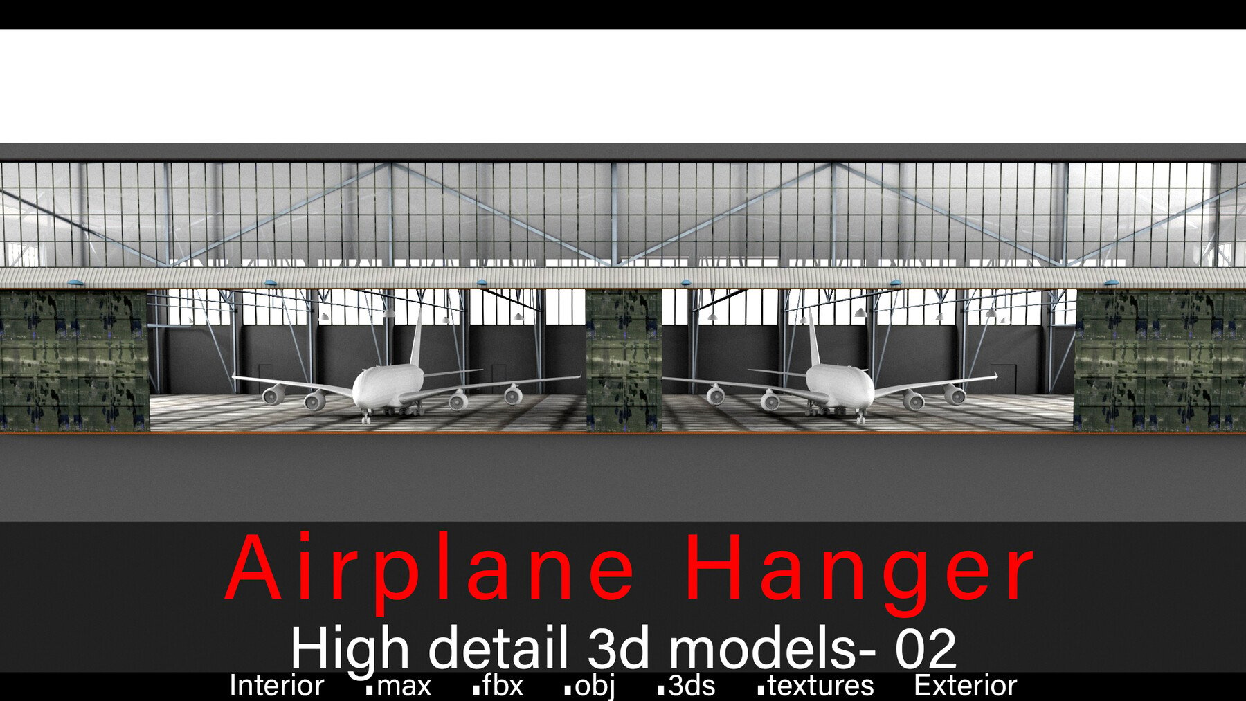 Airplane Hanger+ Airlplanes- Vol 02- High detail 3d models