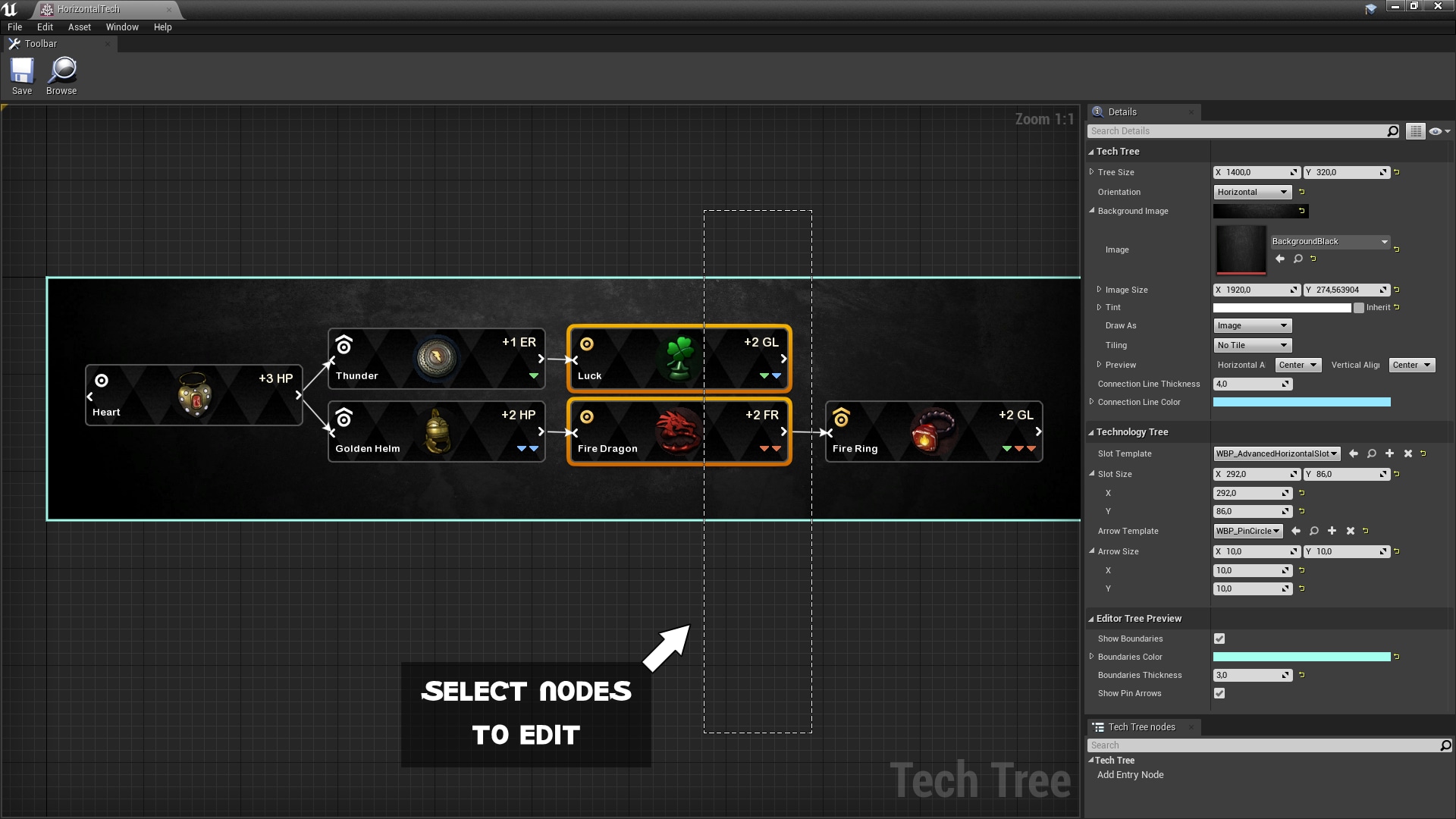 Tech Tree Editor Designer