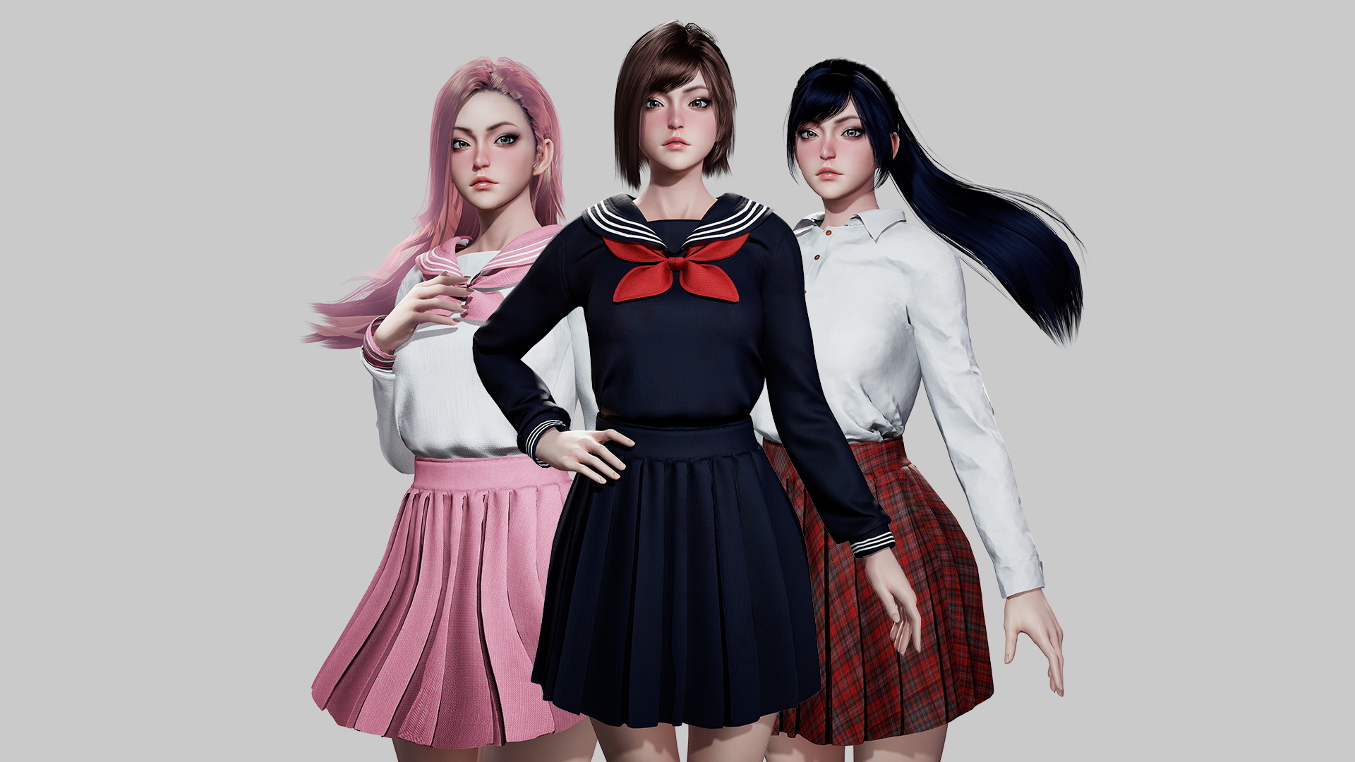 Customizable School Girls 