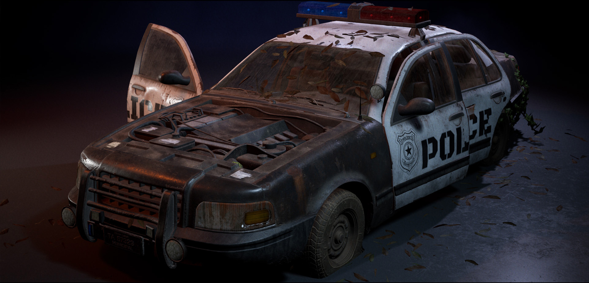 Police Car - Premium - Drivable and Interactable