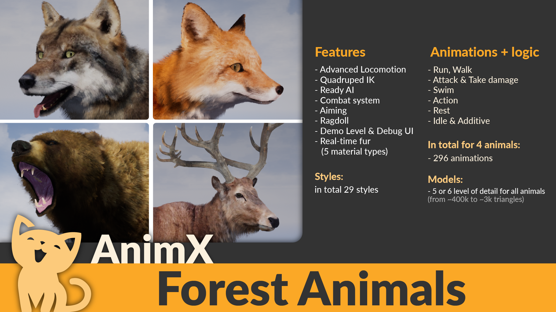 AnimX: Forest Animals 