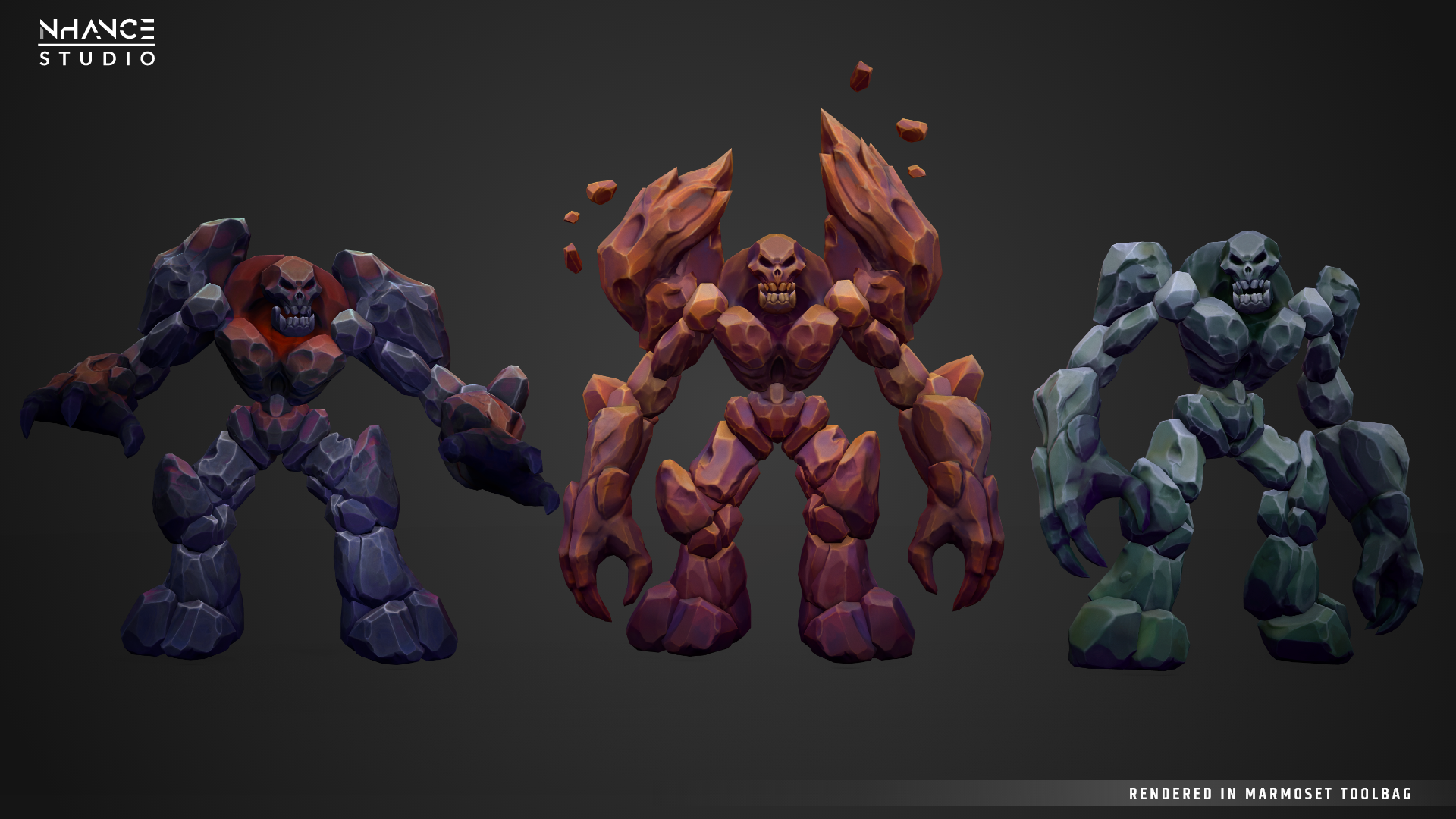 Modular Stylized Fantasy Rock Golem