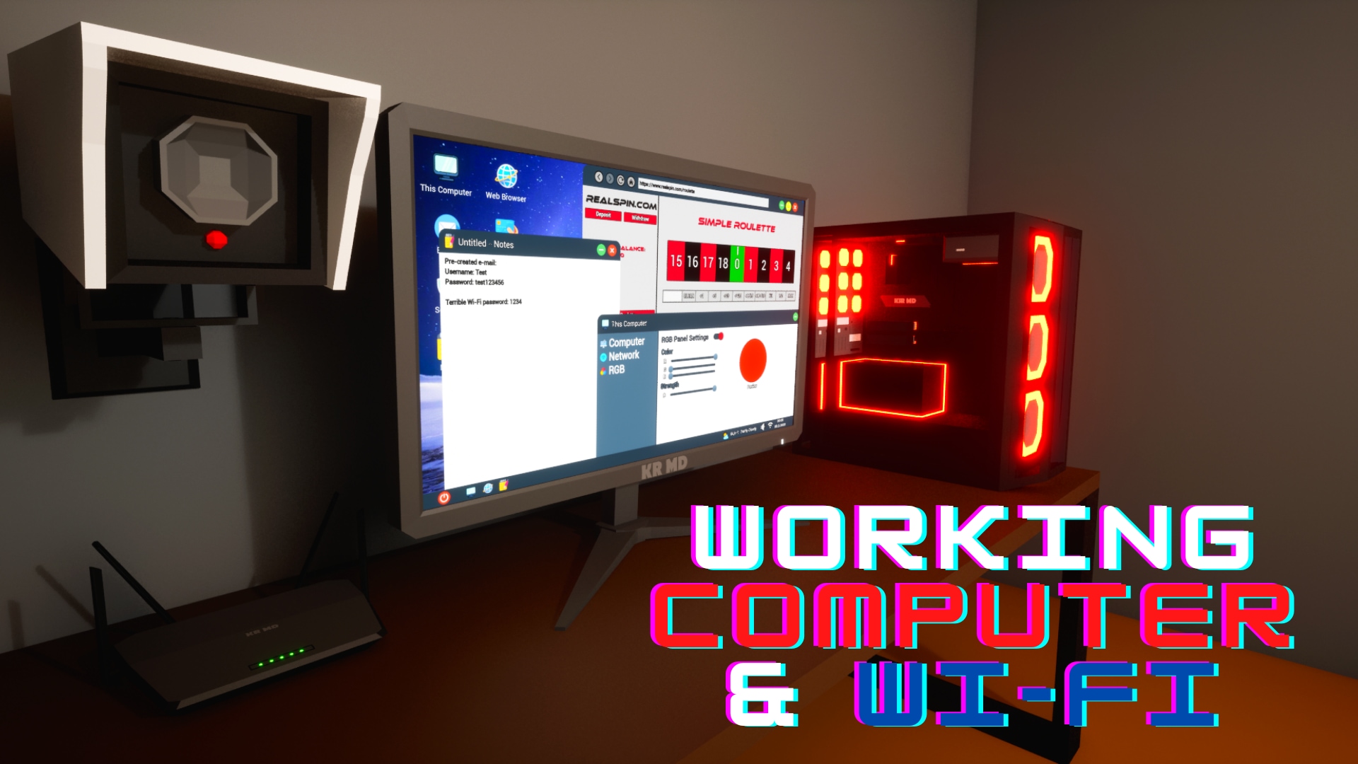 Working Computer & Wi-Fi System 