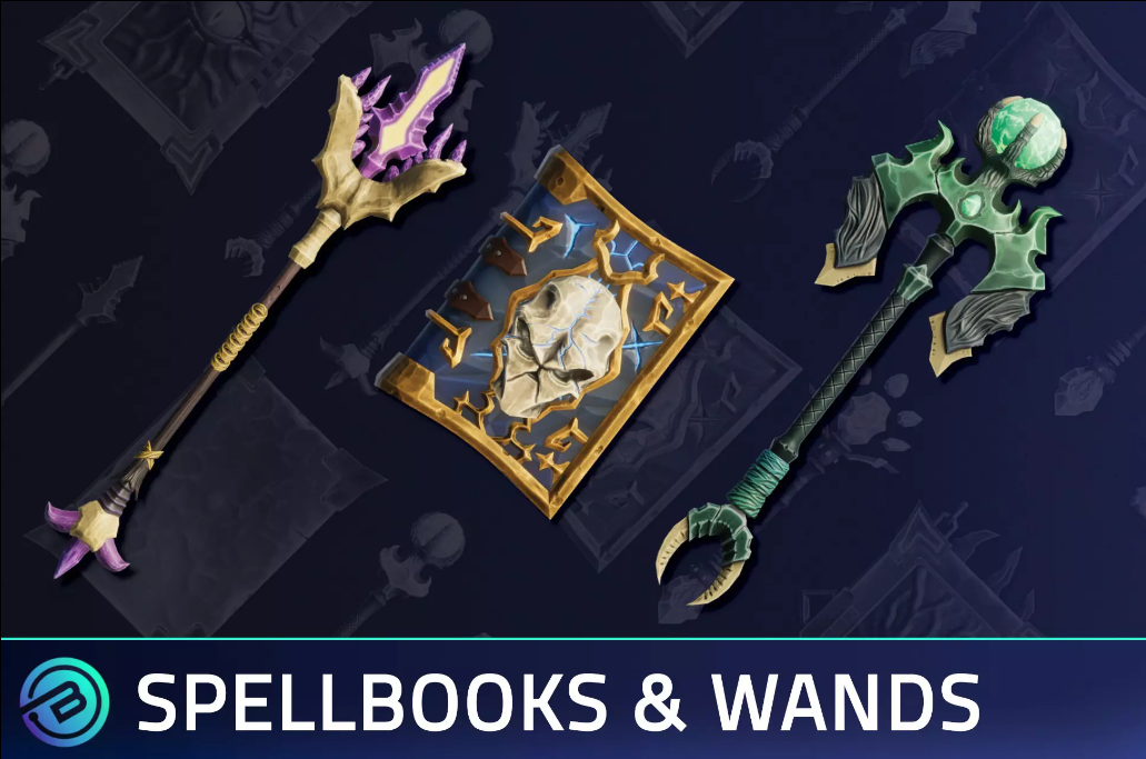 Stylized Spellbooks & Wands - RPG Weapons