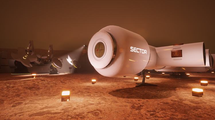 MARS MILITARY WEAPON BASE MODULAR FUTURISTIC SCI-FI