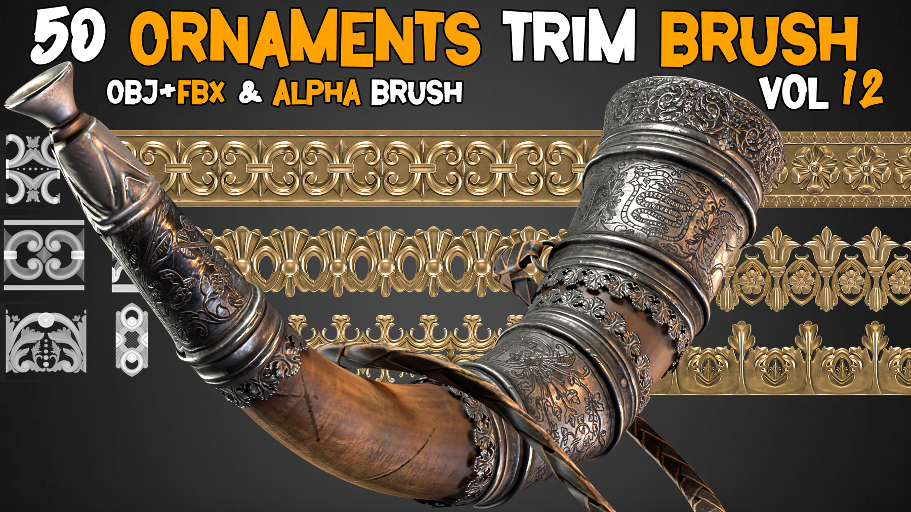 50 Ornaments Trim Brush – Vol 12 