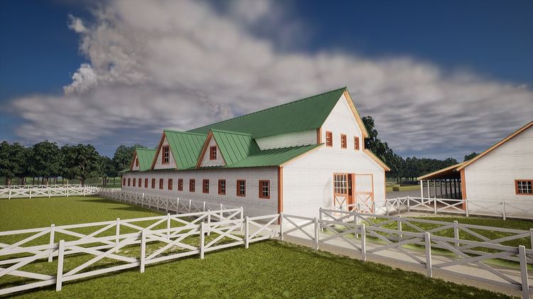 Large Horse Stable Ranch - Environment and Props