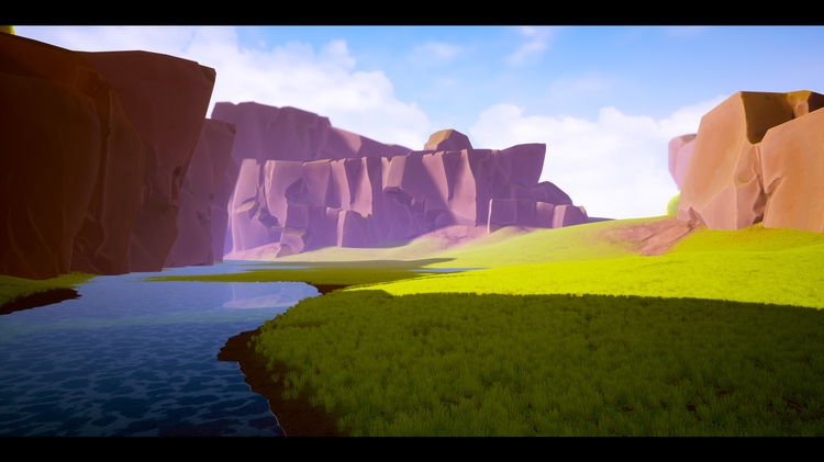 Stylized Mountain Landscape 