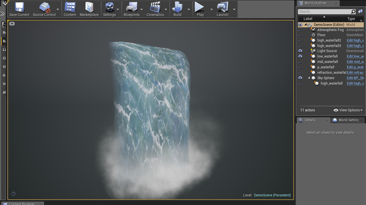 Realistic Waterfall Particle