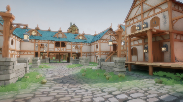 Stylized Modular Medieval Town 