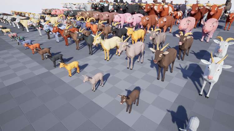 LowPoly Farm Animals