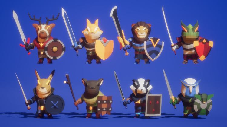 Modular Animal Knights Polyart