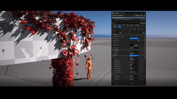 Crazy Ivy - Procedural Ivy & Vine Generator Plug-in - Auto Grow Plants In Editor