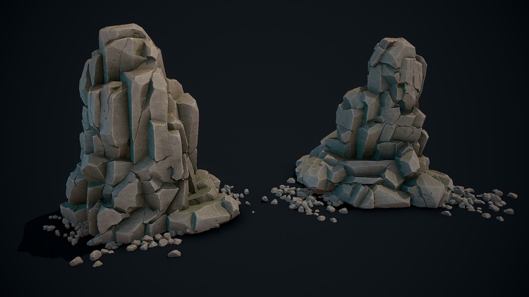 Stylized Gray Rock