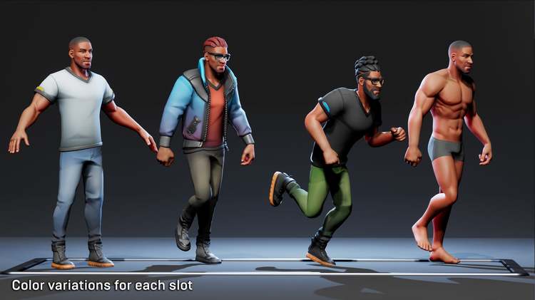 Stylized Character Kit Casual 01