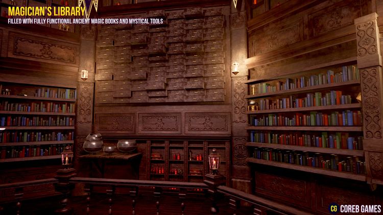 Magician's Library Environment and VFX Pack