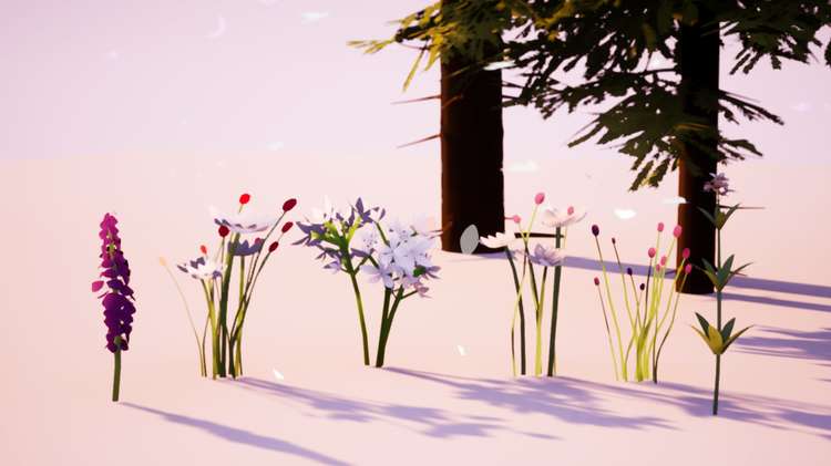 Stylized Mountain Meadow Environment