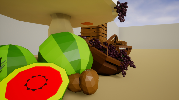 Low Poly Fruits and Vegetables