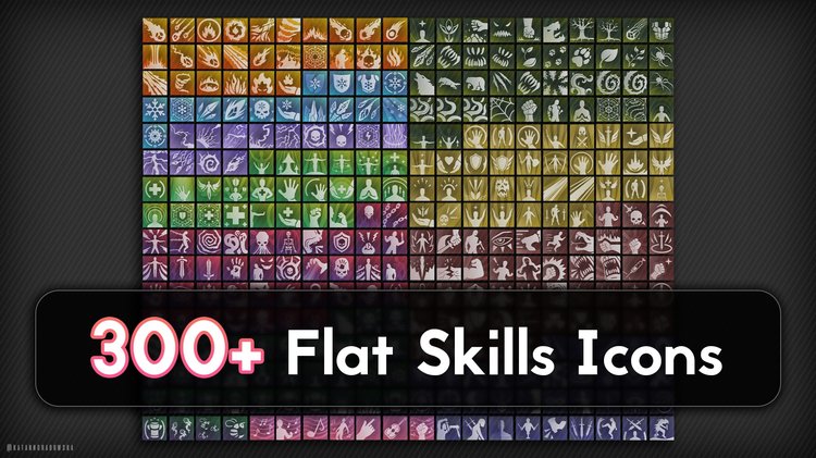 300+ Flat Icons Skills