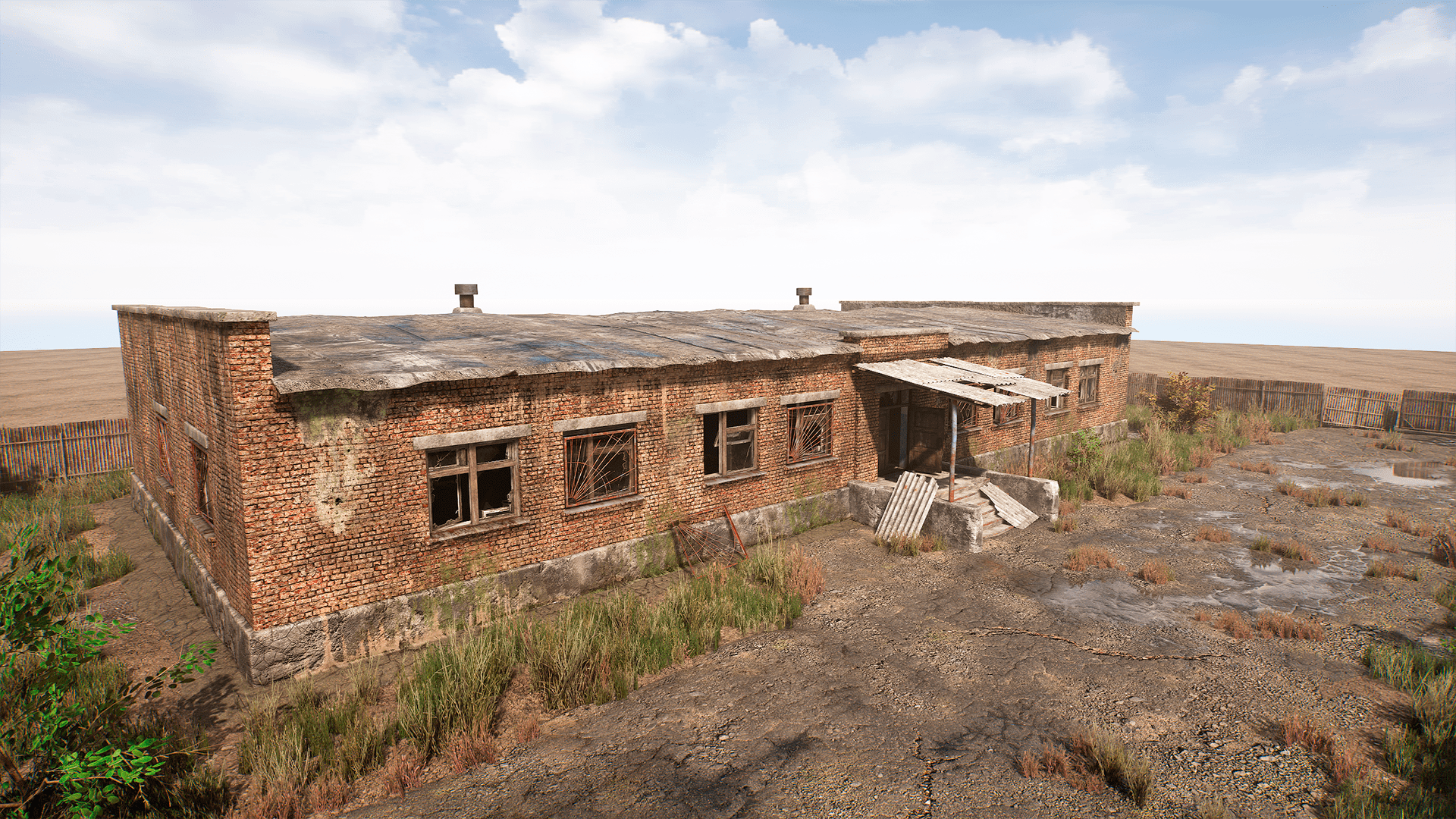 Abandoned Brick Building