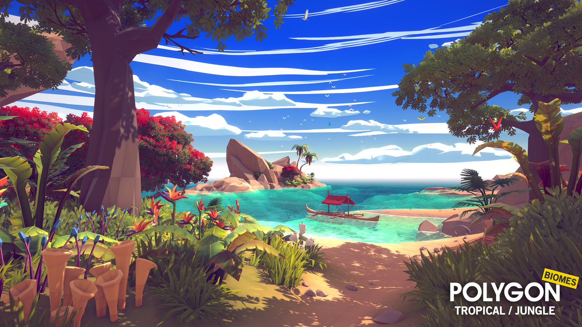 POLYGON Tropical Jungle - Nature Biomes - Low Poly 3D Art by Synty