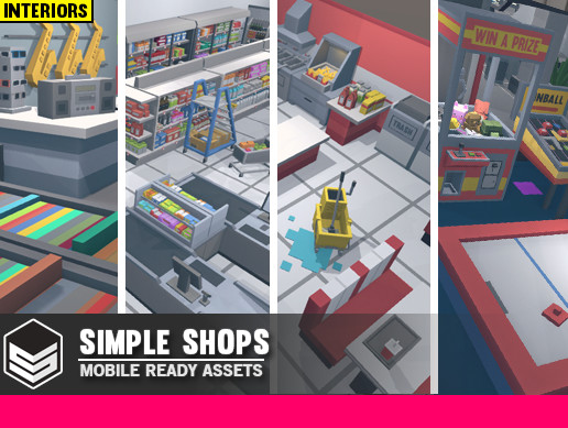 Simple Shop Interiors - Cartoon assets