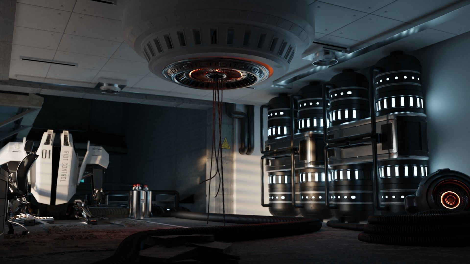 Cyberpunk Apartment Laboratory v5 Scene 3D model
