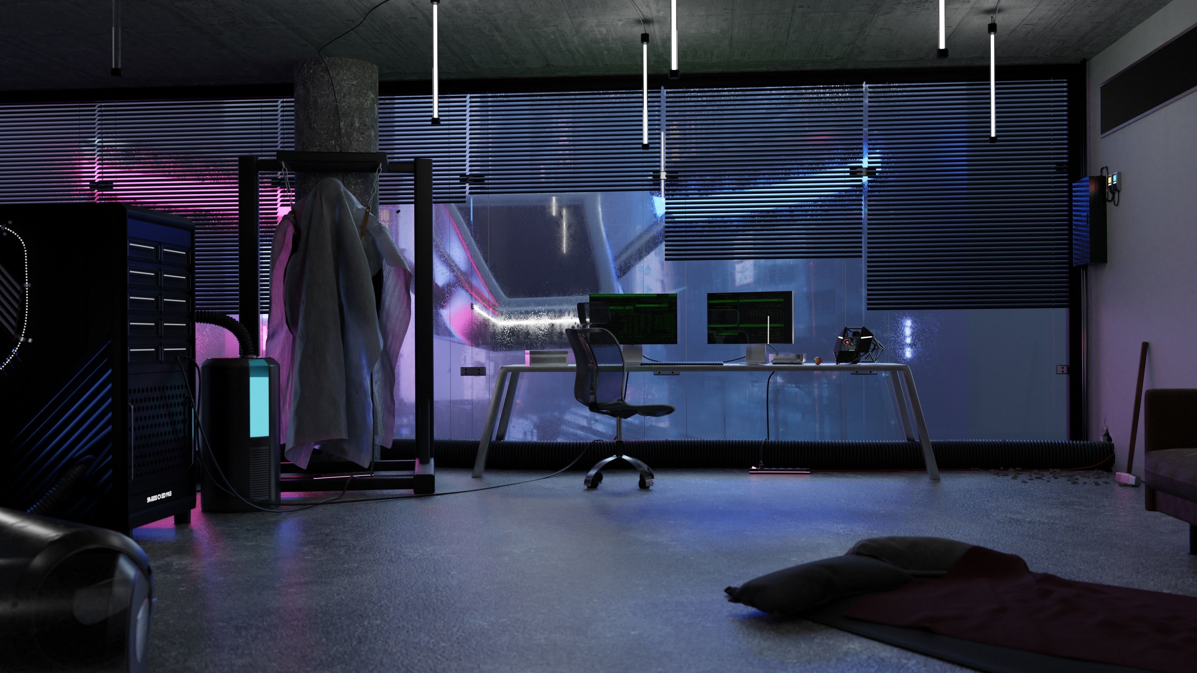 Cyberpunk Apartment Scene V2 - High Detail 3D model - NEW MODEL Model Files