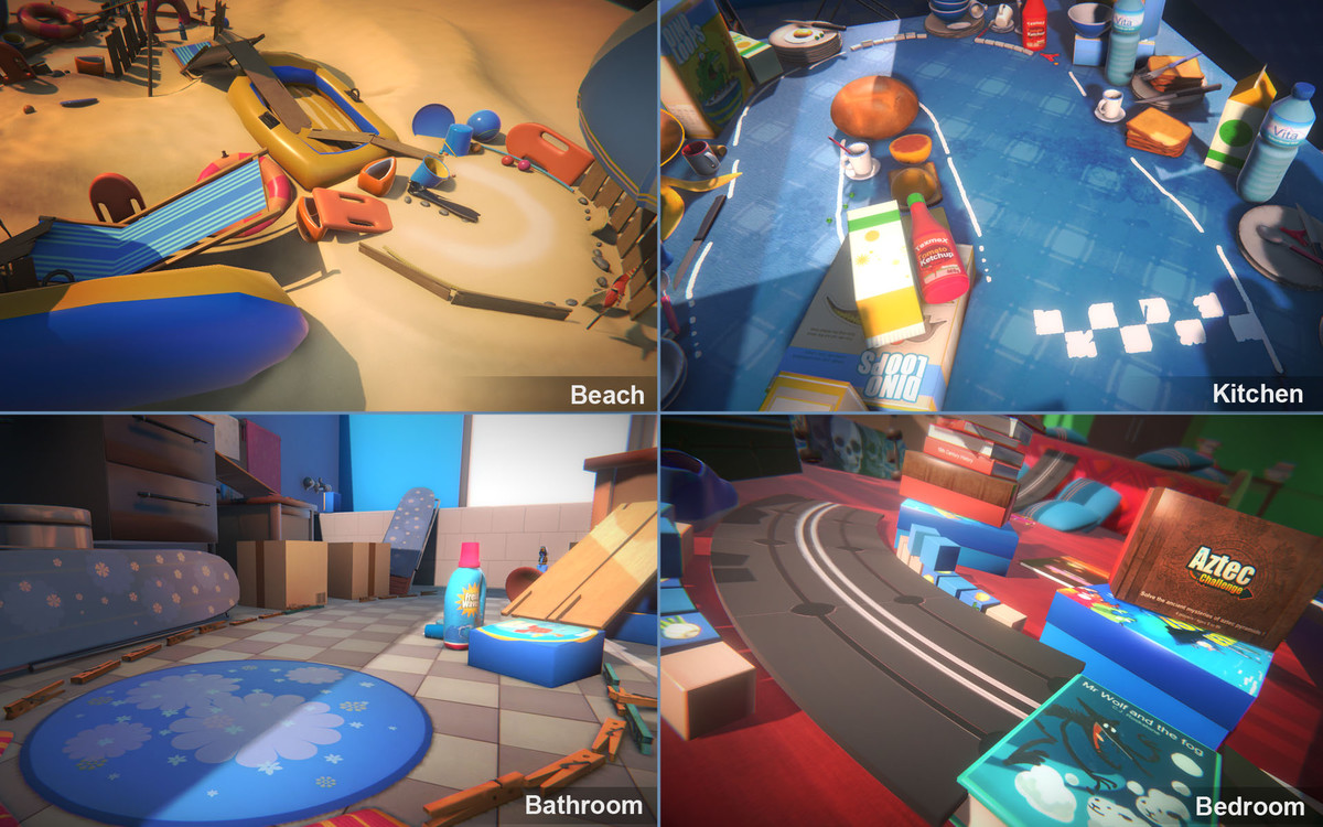 Minicar Race 4 Environments Pack