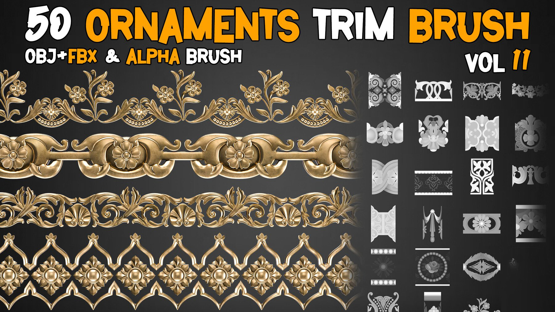 50 Ornaments Trim Brush – Vol 11 