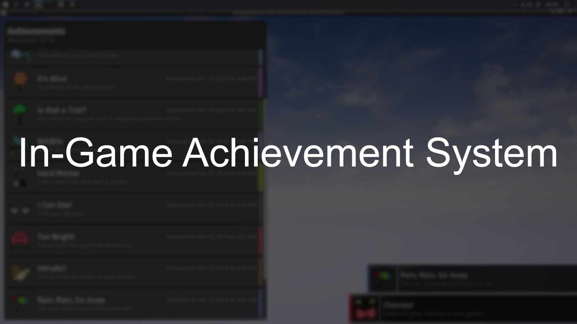 In-Game Achievement System 