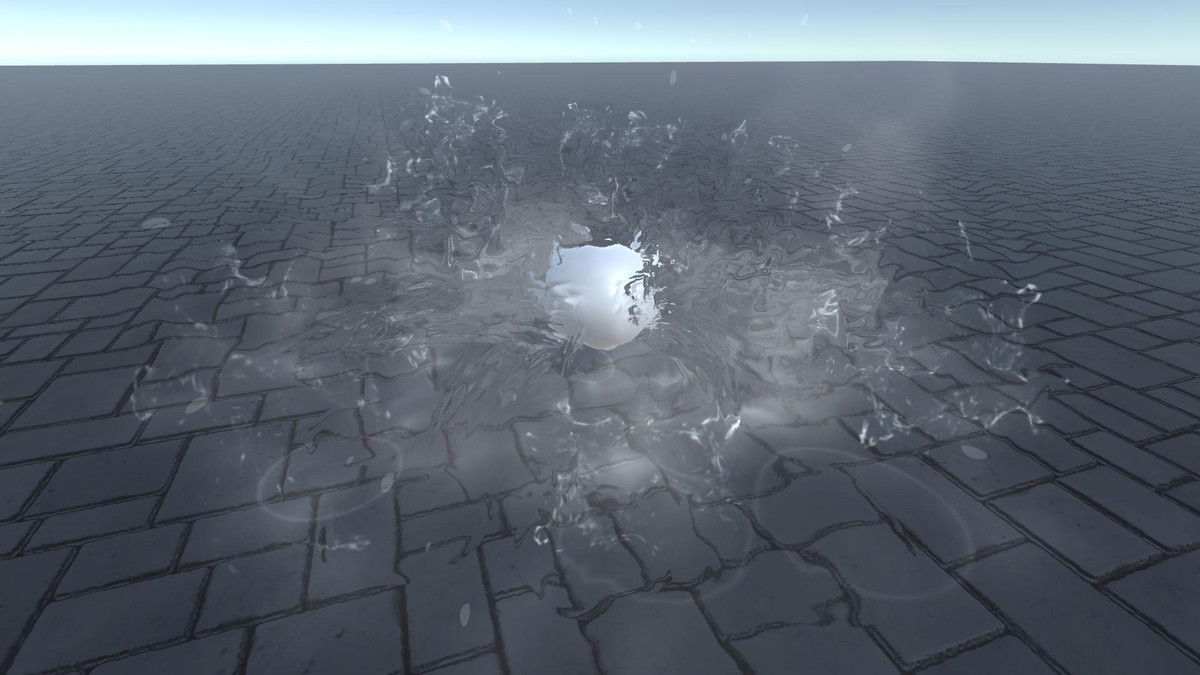 Realistic water splash