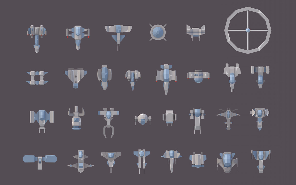 Low Poly Spaceship Pack