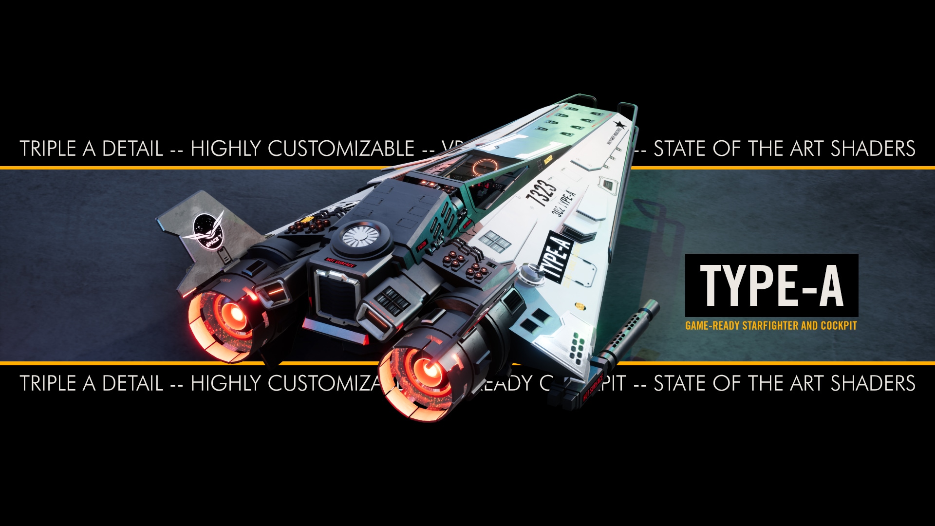 TYPE-A Star Fighter with Cockpit and Arcade Flight