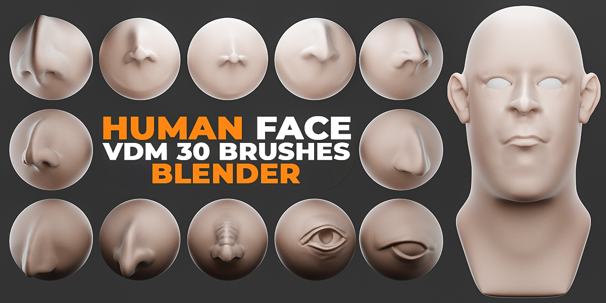 Human Face Vdm Brushes For Blender