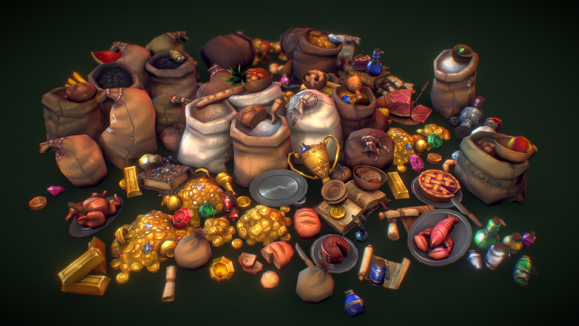 Loot Set 100+ 3D Props