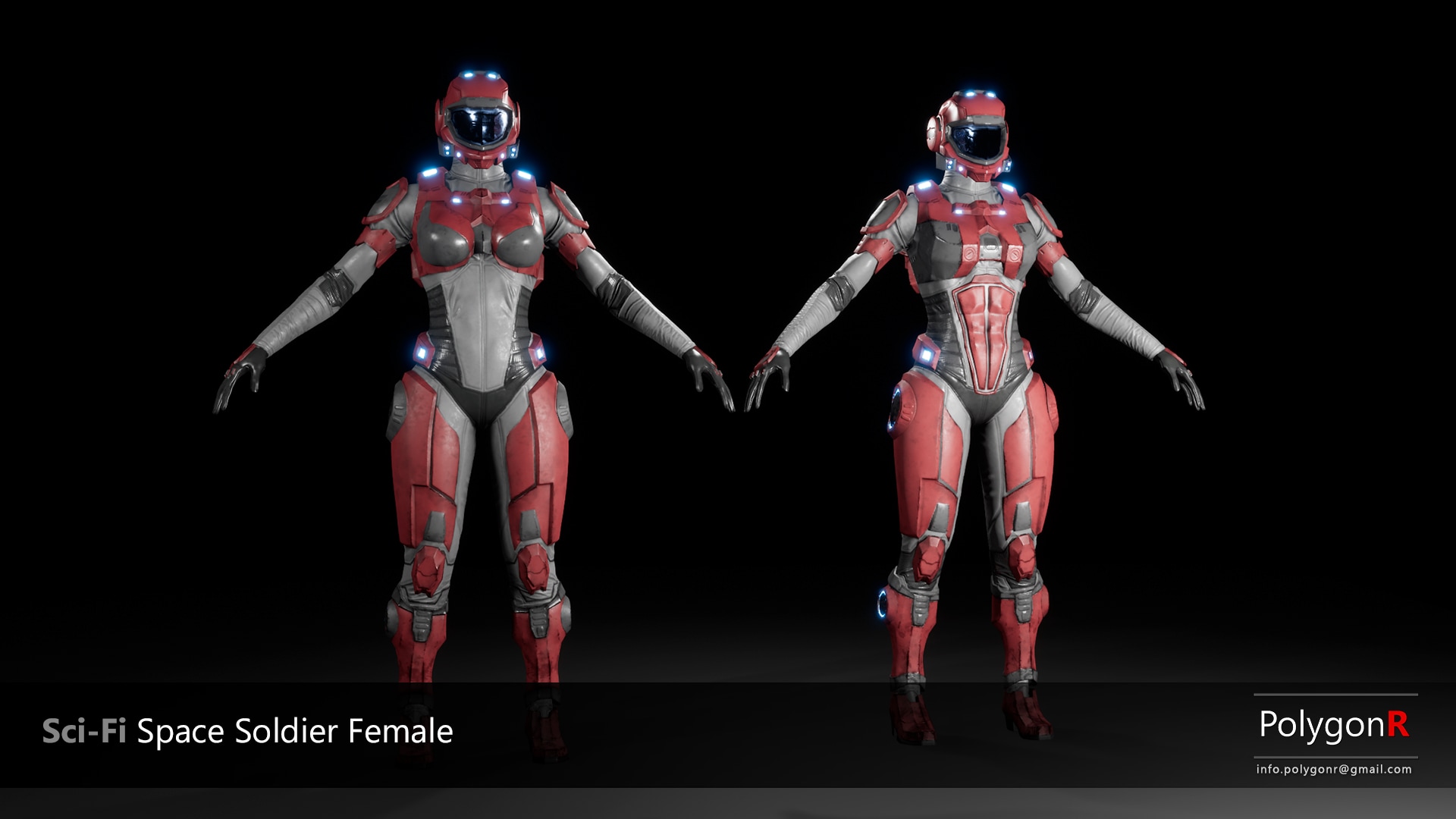 Sci Fi Space Soldier Female 