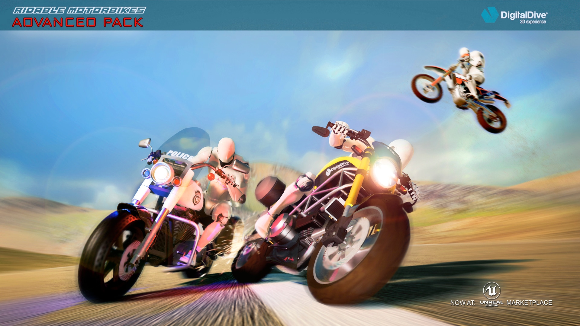 Ridable MotorBikes: Multiplayer Advanced Pack