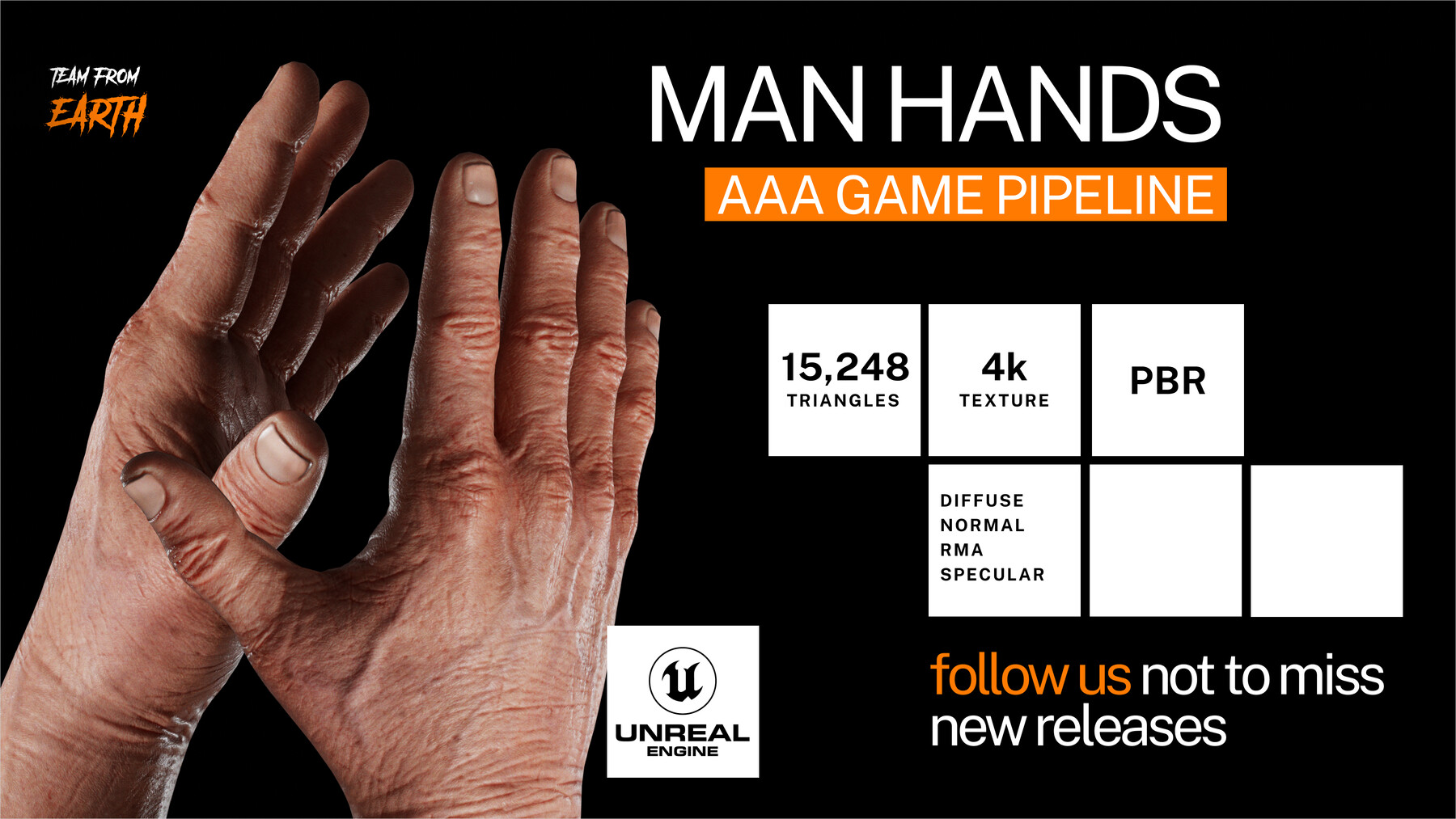Game character realtime hands man